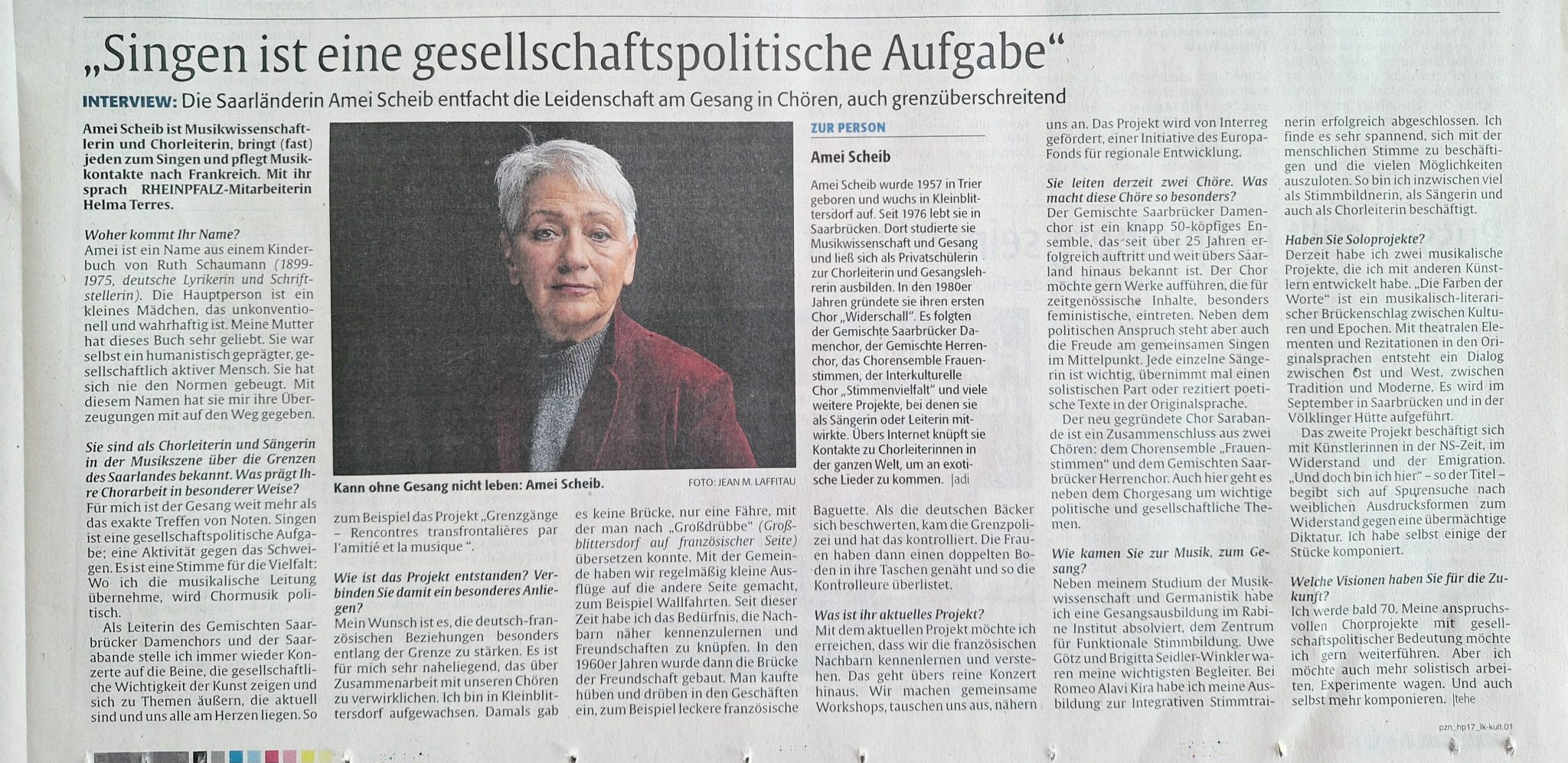 Interview mit Chorleiterin Amei Scheib